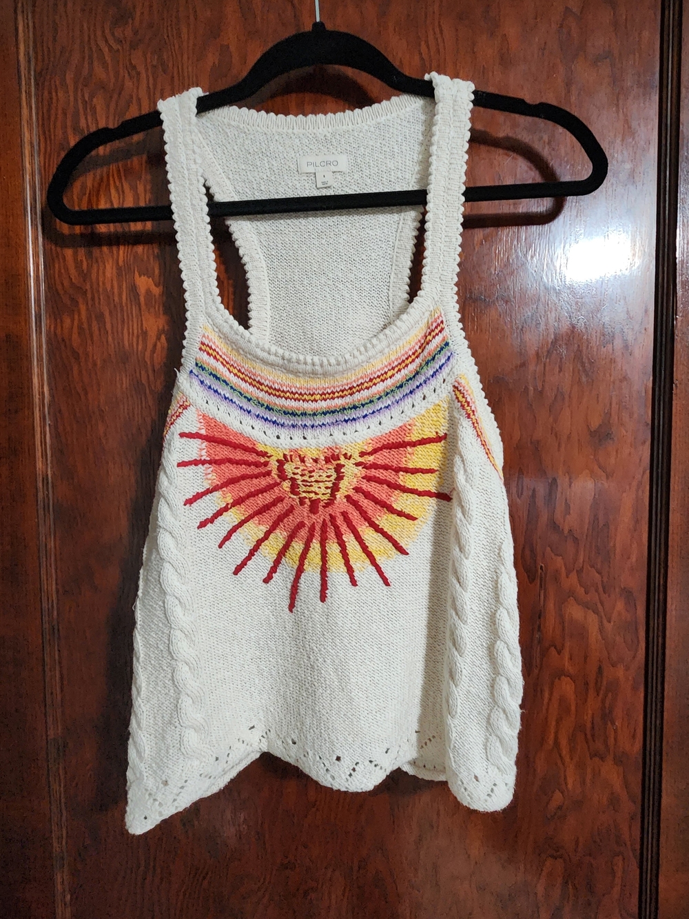 Anthropologie Pilcro Sunshine Fringed Sweater Tank Top Small NWOT RARE SOLD OUT